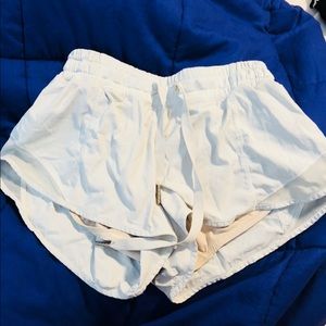 White lulu lemon shorts